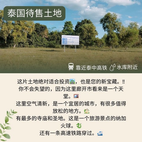 ขายที่ดิน เจ้าของขายเองติดถนนใหญ่ เหมาะสำหรับนักลงทุนเก่งกำไร  จังหวัดหนองคาย