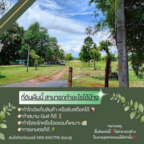 ขายที่ดิน เจ้าของขายเองติดถนนใหญ่ เหมาะสำหรับนักลงทุนเก่งกำไร  จังหวัดหนองคาย