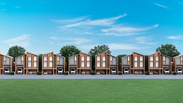 อาคารพาณิชย์ THE LUXX บุษราคัมเทอเรส30  ศาลายา อาคารพาณิชย์ 3 ชั้นนครปฐม 