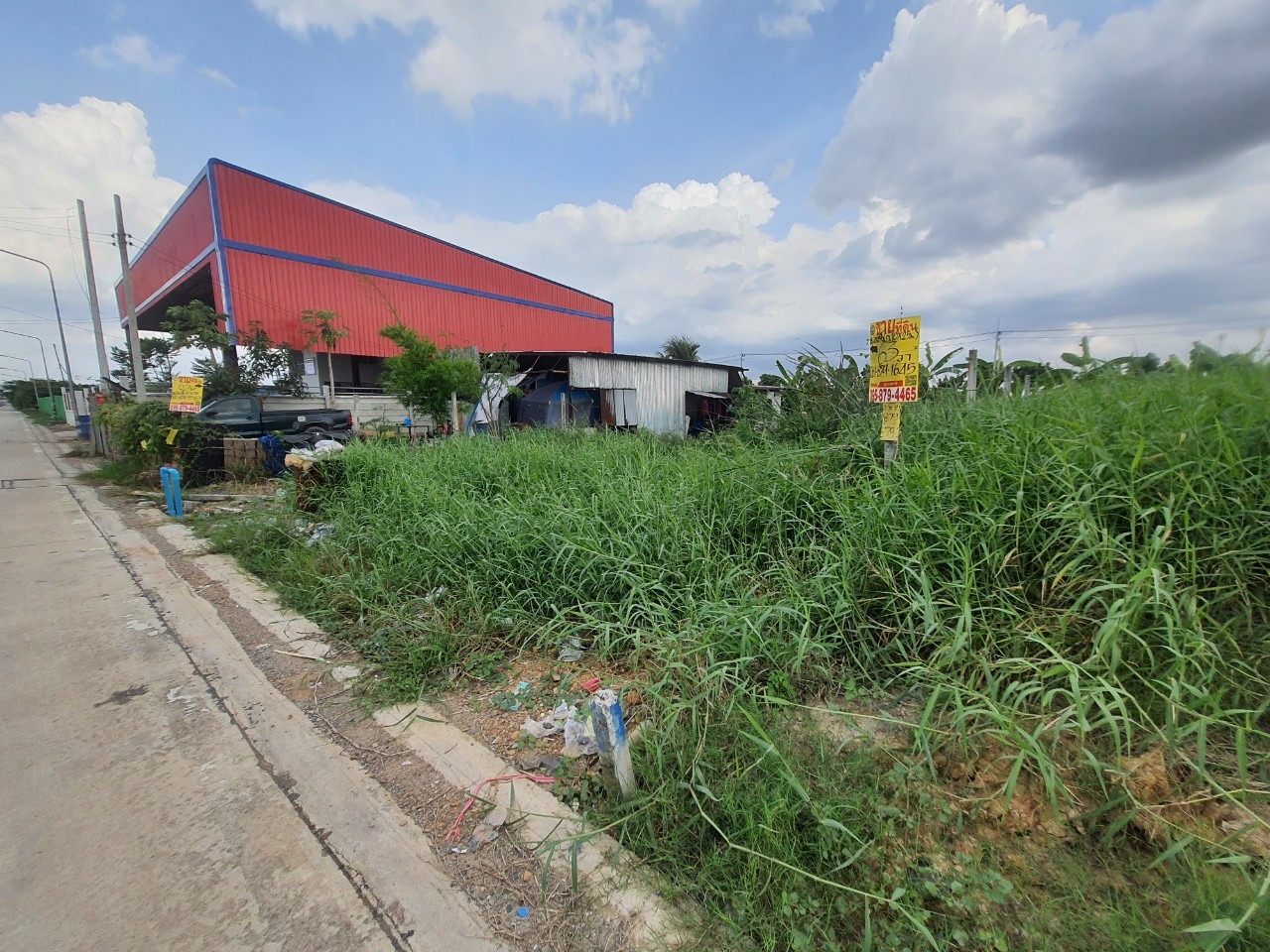 ขายด่วน ที่ดินคลองหก 63 ตารางวา ติดถนนคอนกรีตสาธารณะ ลัดไปคลองเจ็ดได้ อ.ลำลูกกา จ.ปทุมธานี