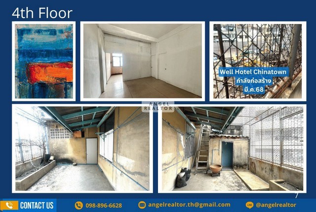 ขายตึก 2 คูหา ติดถนน ย่านไชน่าทาวน์ เยาวราช เจริญกรุง สัมพันธวงศ์ ทรงวาด กทม