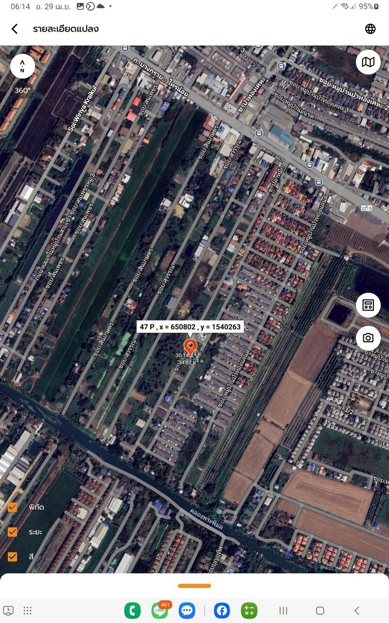 ขายราคาประเมิน ที่ดินซอยหมู่บ้านบัวทอง แลนด์ 255 ตารางวา ถมแล้ว ติดถนนสองด้าน อ.บางบัวทอง จ.นนทบุรี