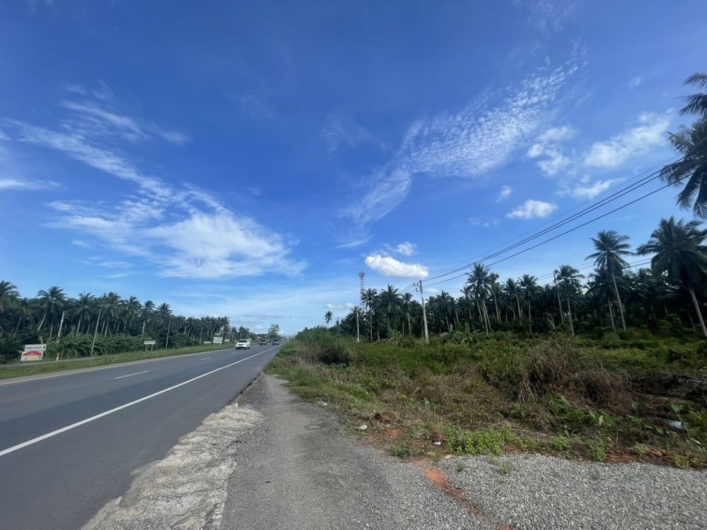 ขายที่ดินทำเลติดถนนใหญ่ หน้ากว้าง 112 เมตร ใกล้เซ็นทรัลสุราษฎร์