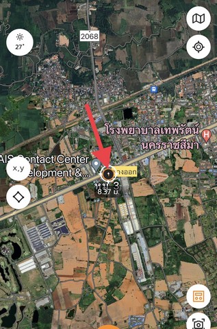ขายที่ดินทำเลดี เจ้าของขายเอง เหมาะแก่การสร้างบ้านอพาร์ตเมนต์หอพัก จังหวัดนครราชสีมา