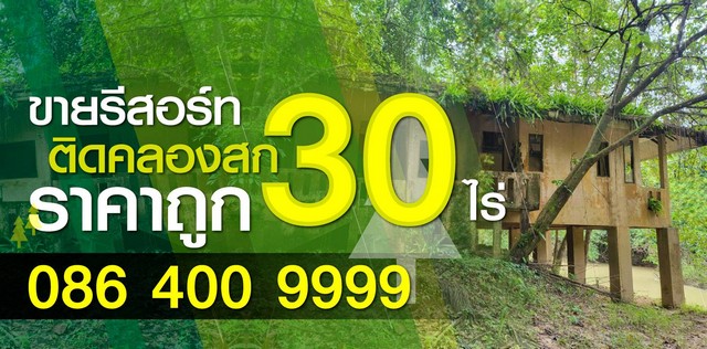 ขายที่ดินพร้อมรีสอร์ทเก่า สวย บนเนื้อที่กว่า 30 ไร่ อำเภอพนม สุราษฎร์ธานี